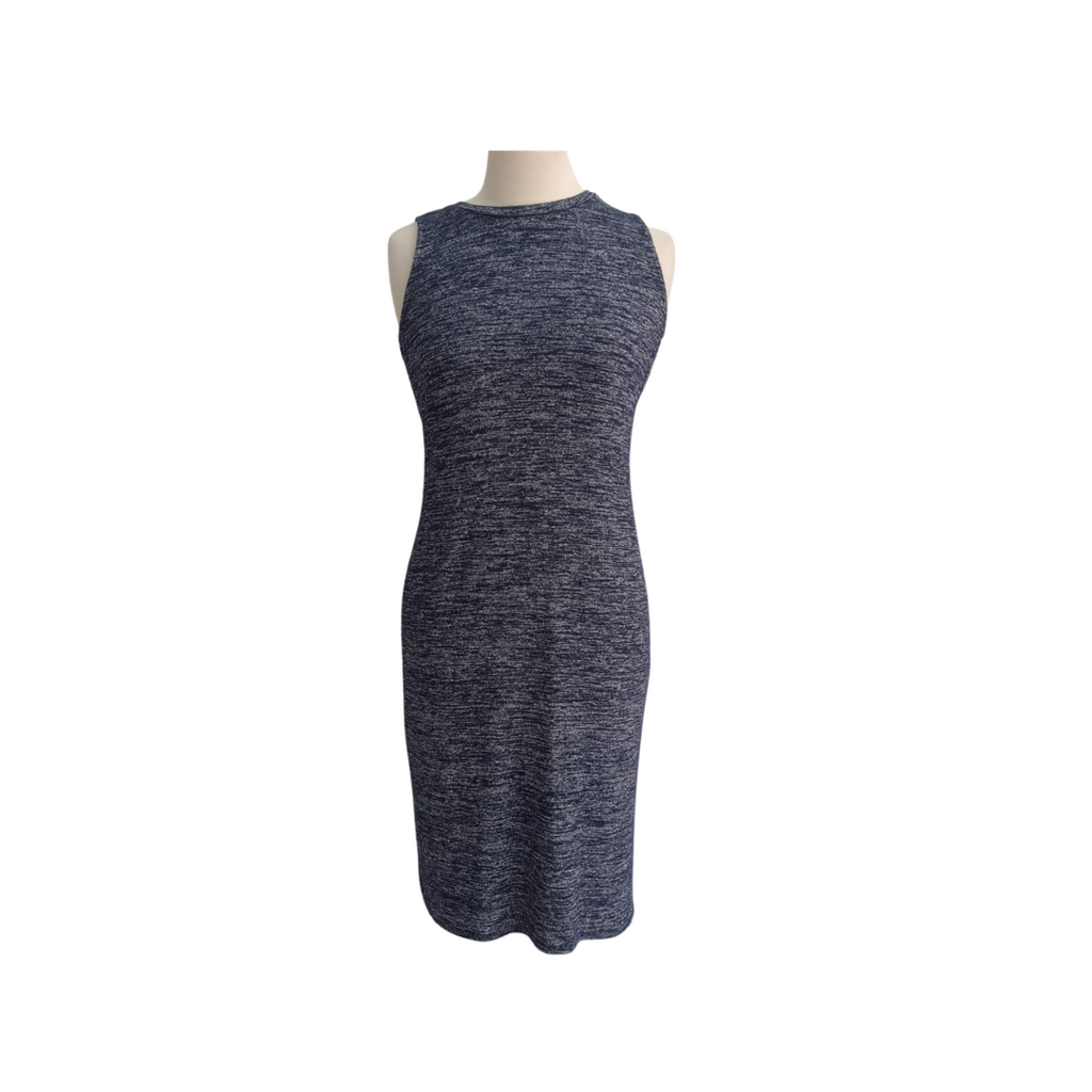 Gap Blue & Grey Sleeveless Midi Dress | Like New |