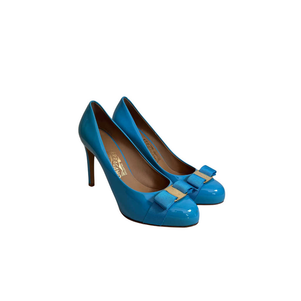 Salvatore Ferragamo Electric Blue PIMPA Pumps | Pre Loved |