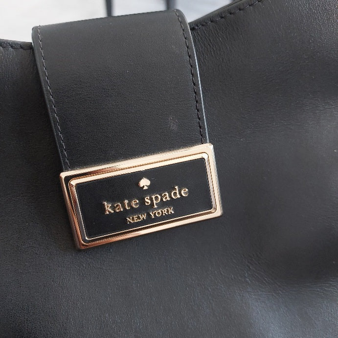 Kate Spade Black Leather Reagan Bucket Bag | Pre Loved |