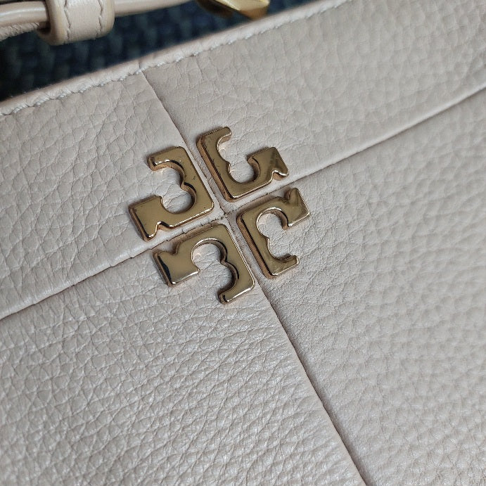 Tory Burch Nude Pink Pebbled Leather Mini Cross Body Bag | Pre Loved |