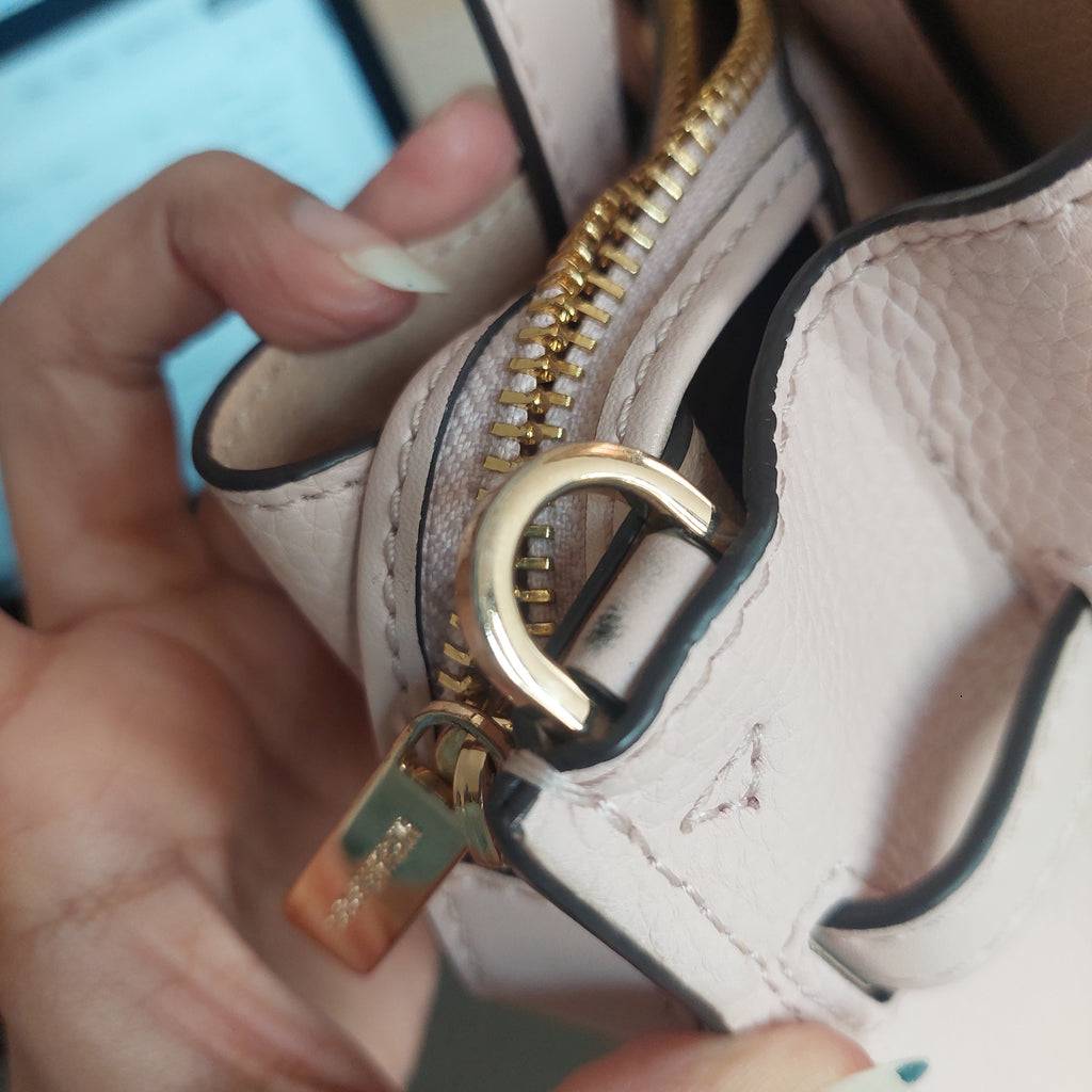 Michael Kors Light Pink Leather Emilia Satchel | Pre Loved |