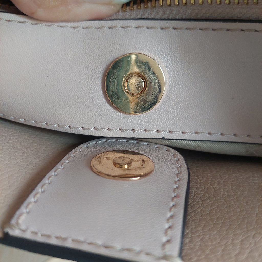 Michael Kors Light Pink Leather Emilia Satchel | Pre Loved |