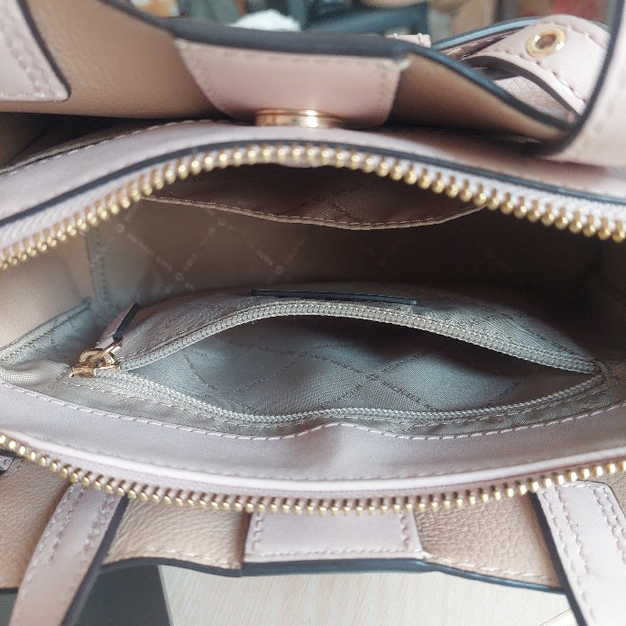 Michael Kors Light Pink Leather Emilia Satchel | Pre Loved |