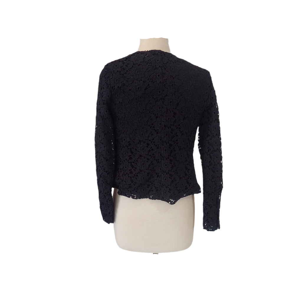 Mango Black Lace Open Jacket | Gently Used |