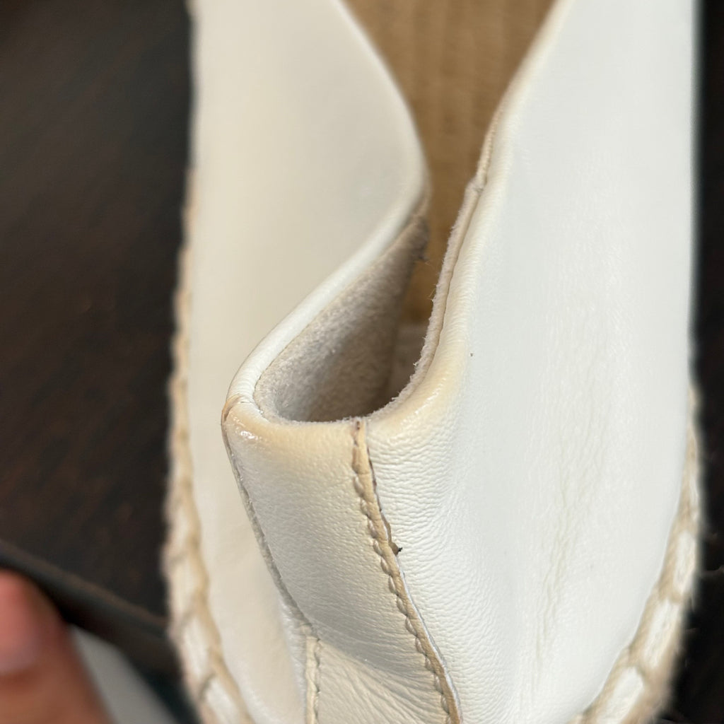 Tory Burch Off-White & Black Leather Espadrilles | Brand New |