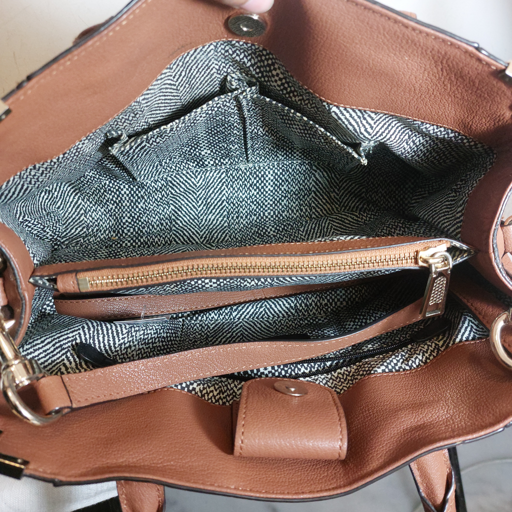 Rebecca Minkoff Brown Leather Satchel Bag | Gently Used |