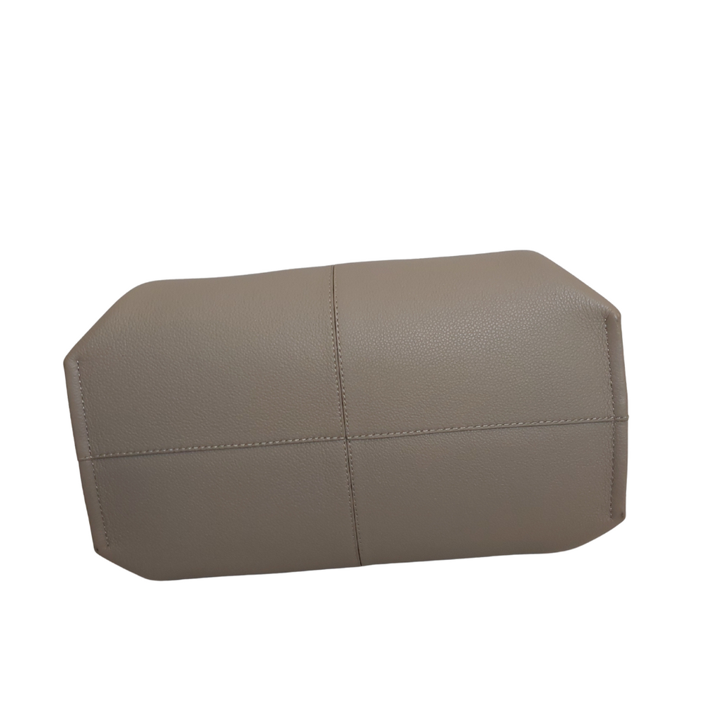 Polene Taupe Textured Leather Numéro Neuf Edition Handbag | Like New |