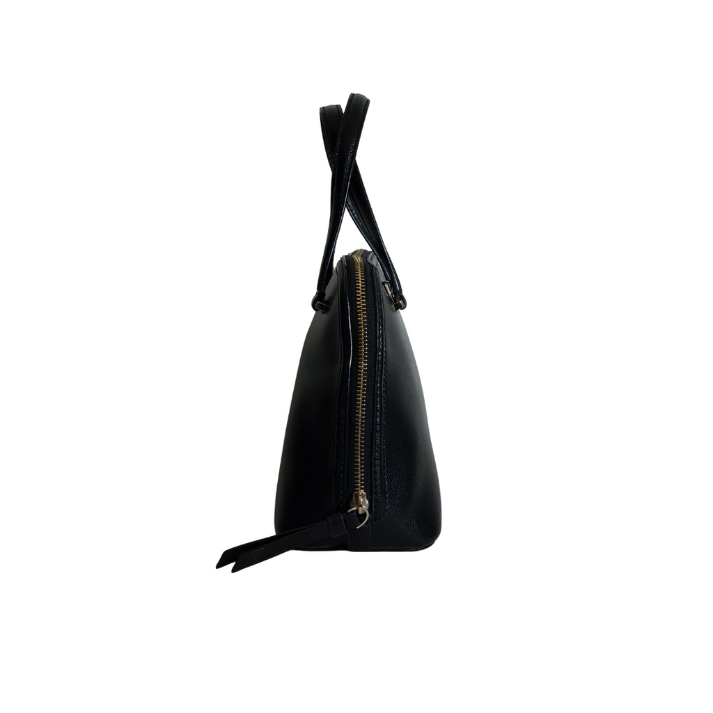 Kate Spade Black Leather 'Patterson Drive' Dome Satchel Bag | Gently Used |