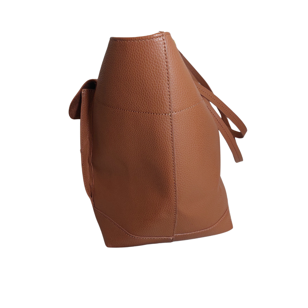 Steve Madden Tan Leatherette Large Tote | Brand New |
