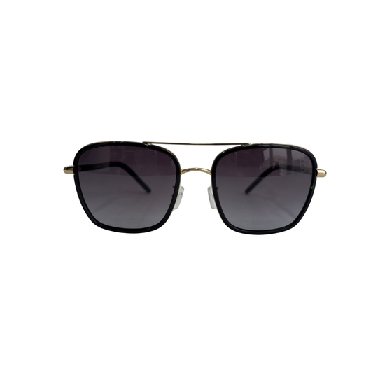 Tory Burch Gold Black Gradient Grey Square Sunglasses | Pre Loved |