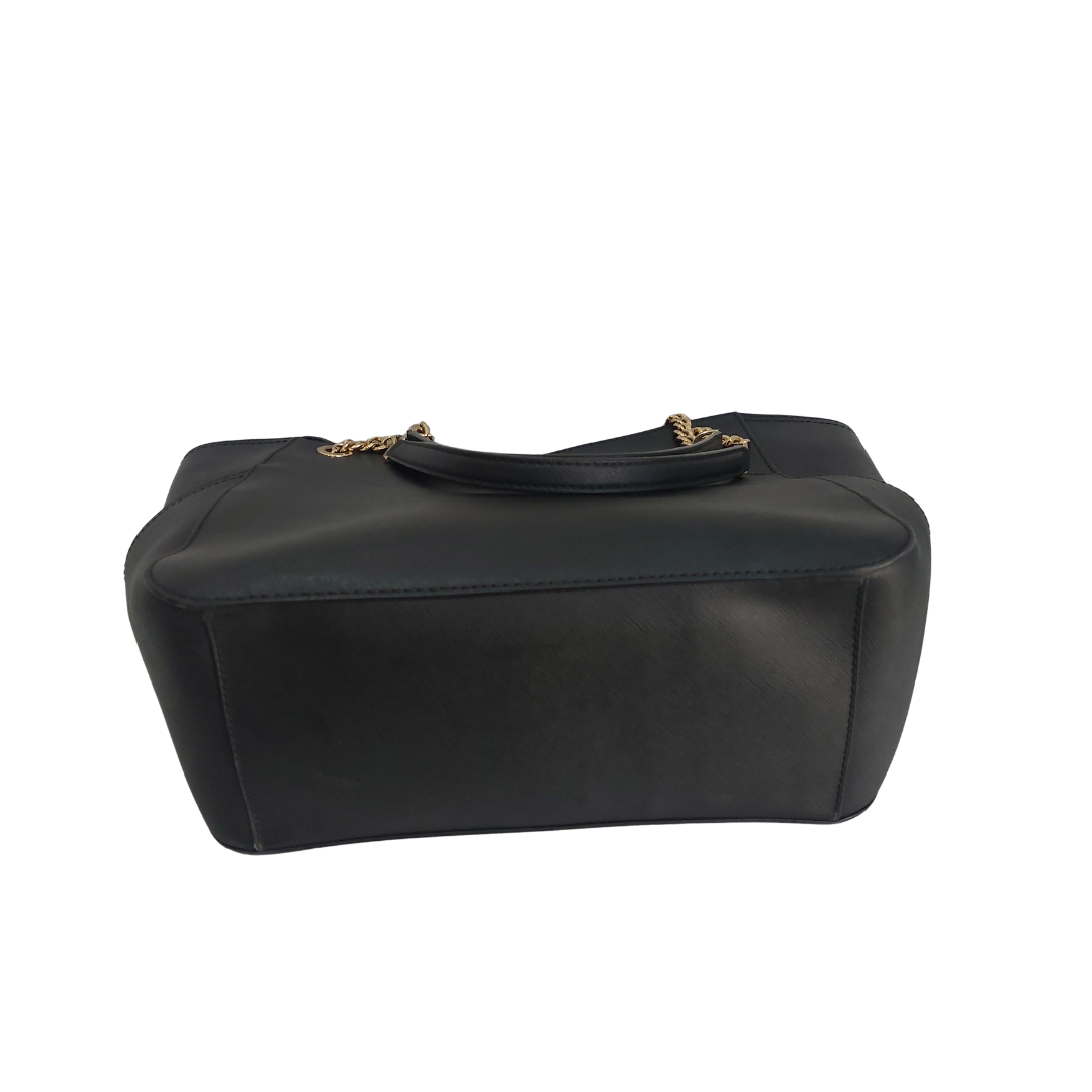 Michael Kors Black Jet Set Large Saffiano Leather Shoulder Bag | Gently Used |