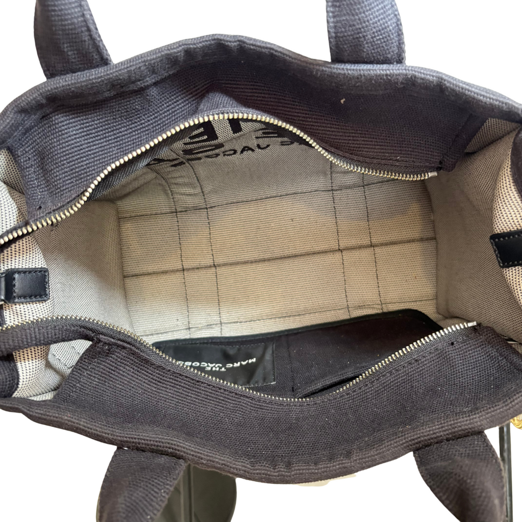 Marc Jacobs Black Canvas Tote Bag | Pre Loved |