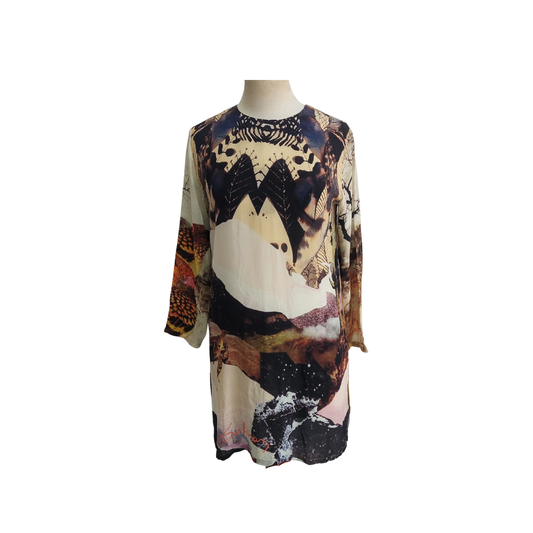 Sana Safinaz Mustard Buddha Print Kurta | Brand New |