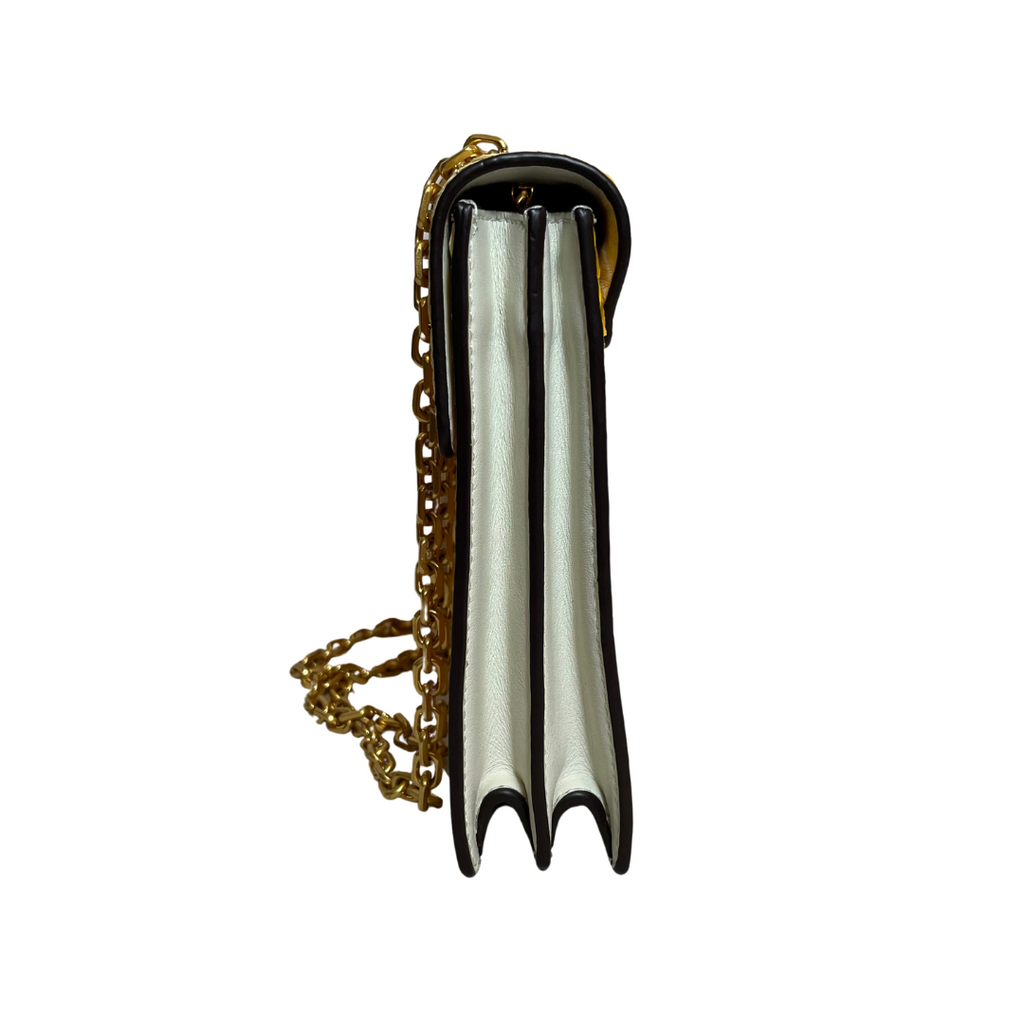 Tory Burch Gemini Link Snakeskin Medium Shoulder Bag | Gently Used |