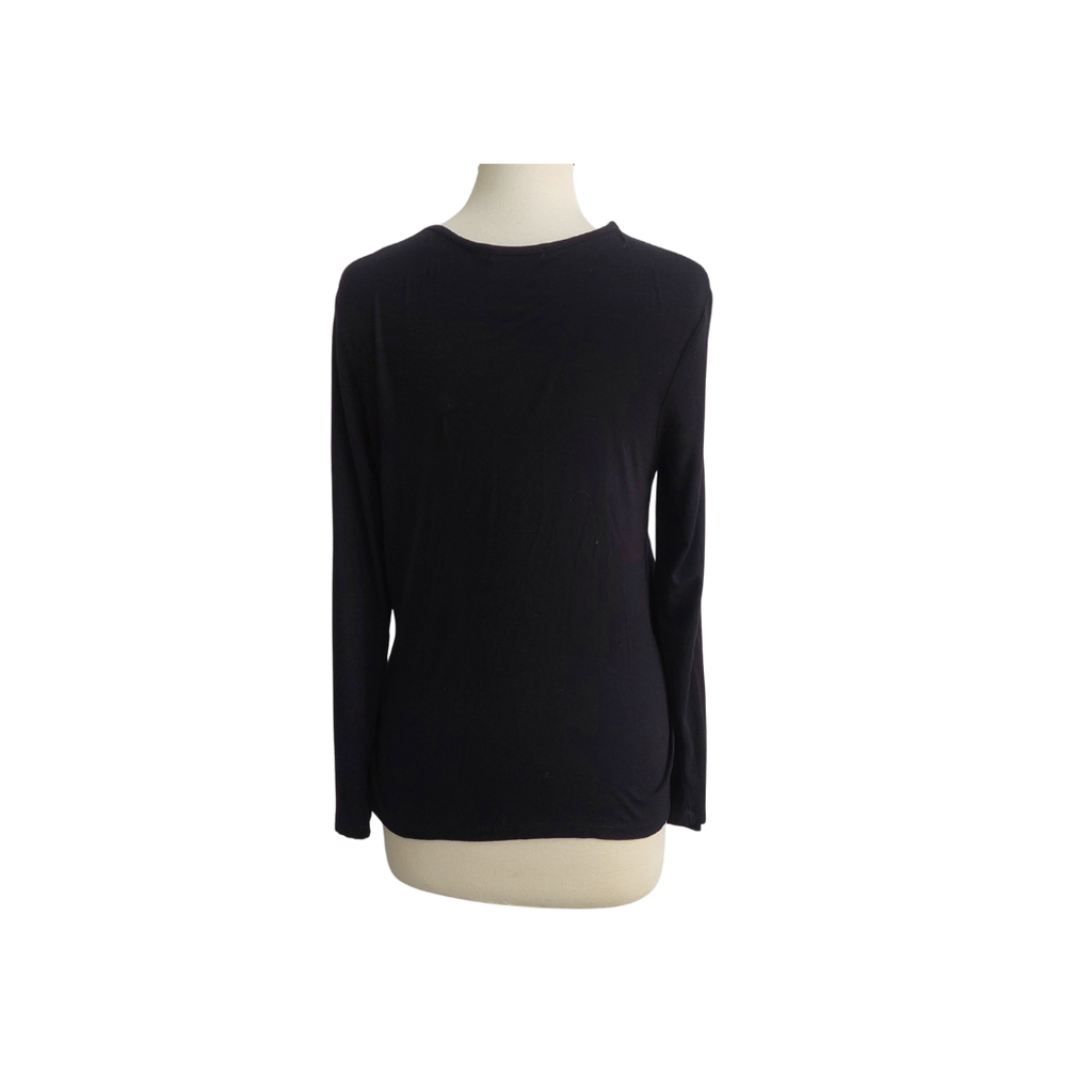 M&S Black & White Lace Wrap Top | Pre Loved |