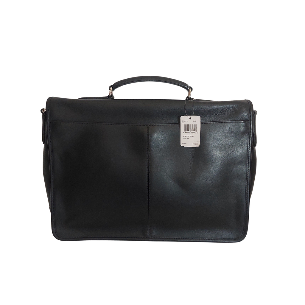 Coach Black Refined Calf Leather Briefcase | Brand New |