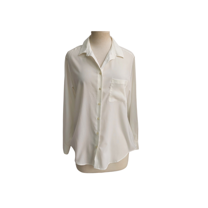 Mango White Button Down Shirt | Gently Used |
