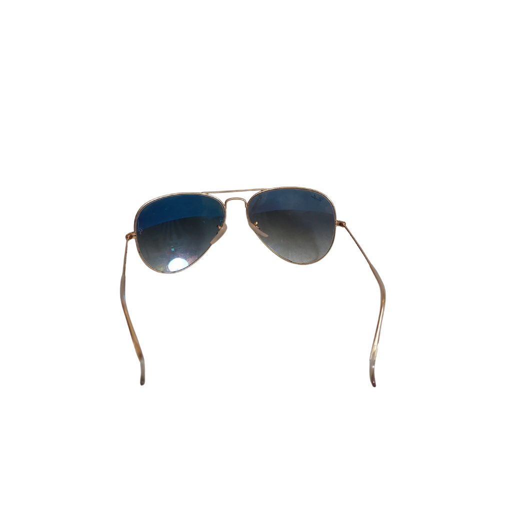 Ray-Ban Classic Gold Aviator Blue Lens Sunglasses | Pre Loved |