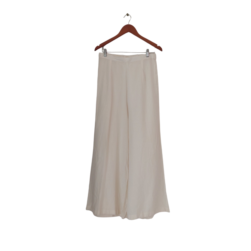 Zaib Cream & Blue Embroidered Outfit (4 Pieces) | Gently Used |