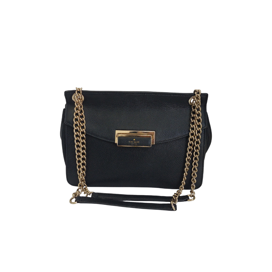 Kate Spade Black Elysse Braxton Place Convertible Crossbody Bag | Pre Loved |