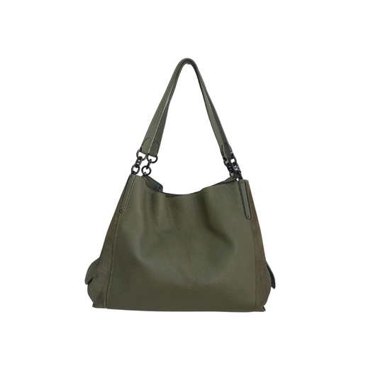 Coach Sage Green Suede & Leather Dalton 31 Shoulder Bag | Pre Loved | - Secret Stash