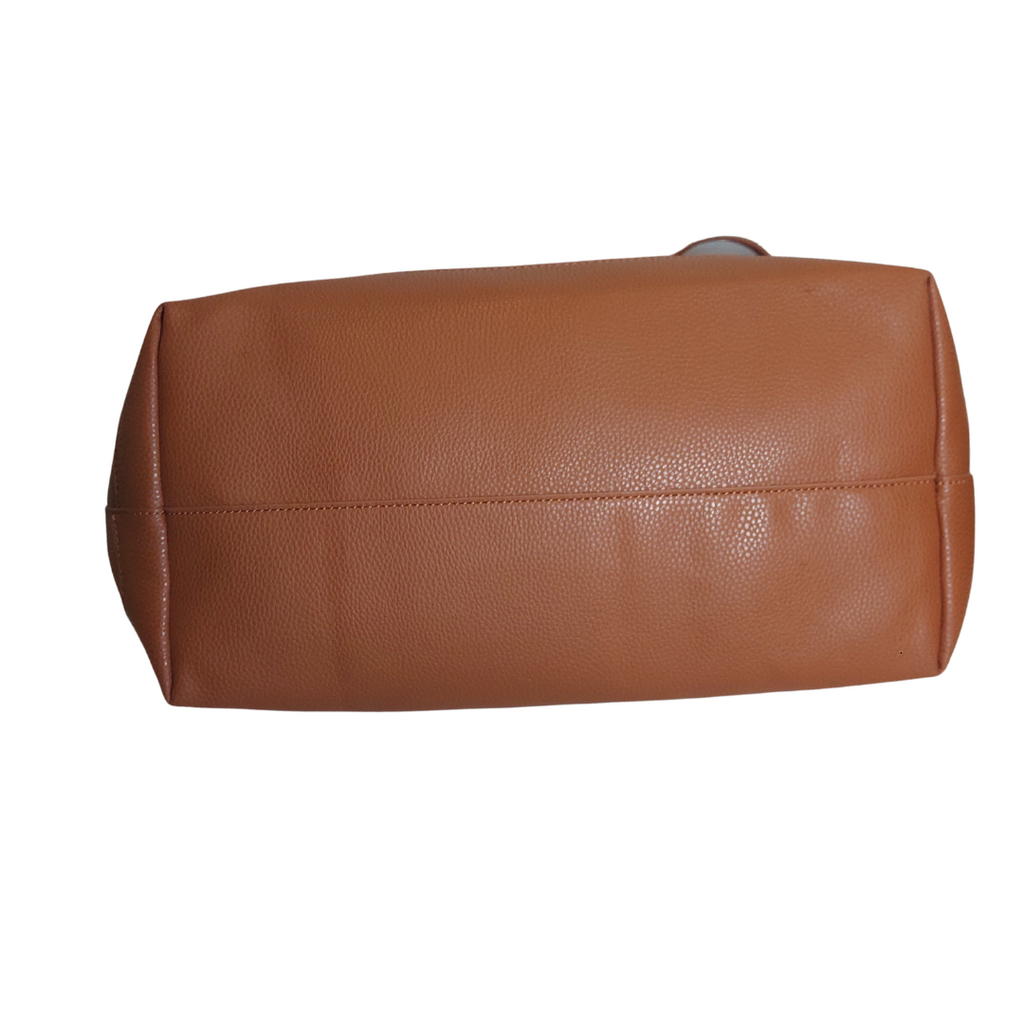 Steve Madden Tan Leatherette Large Tote | Brand New |