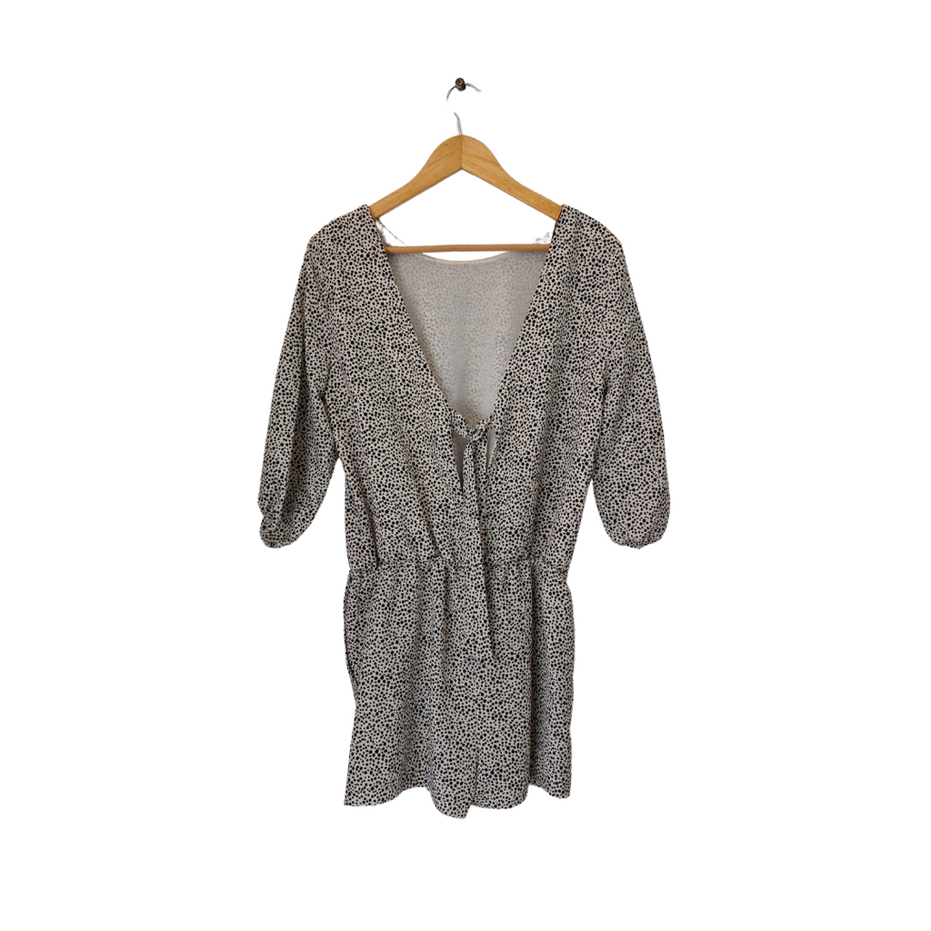 ZARA Black & White Printed Playsuit | Like New |