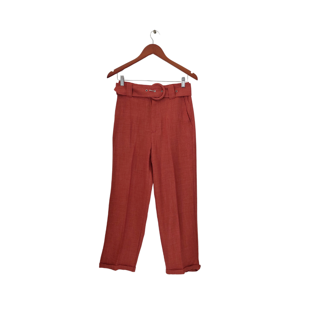 Stradivarius Rust Formal Belted Pants | Gently Used |