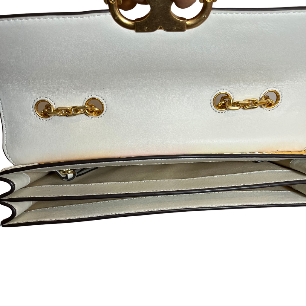 Tory Burch Gemini Link Snakeskin Medium Shoulder Bag | Gently Used |