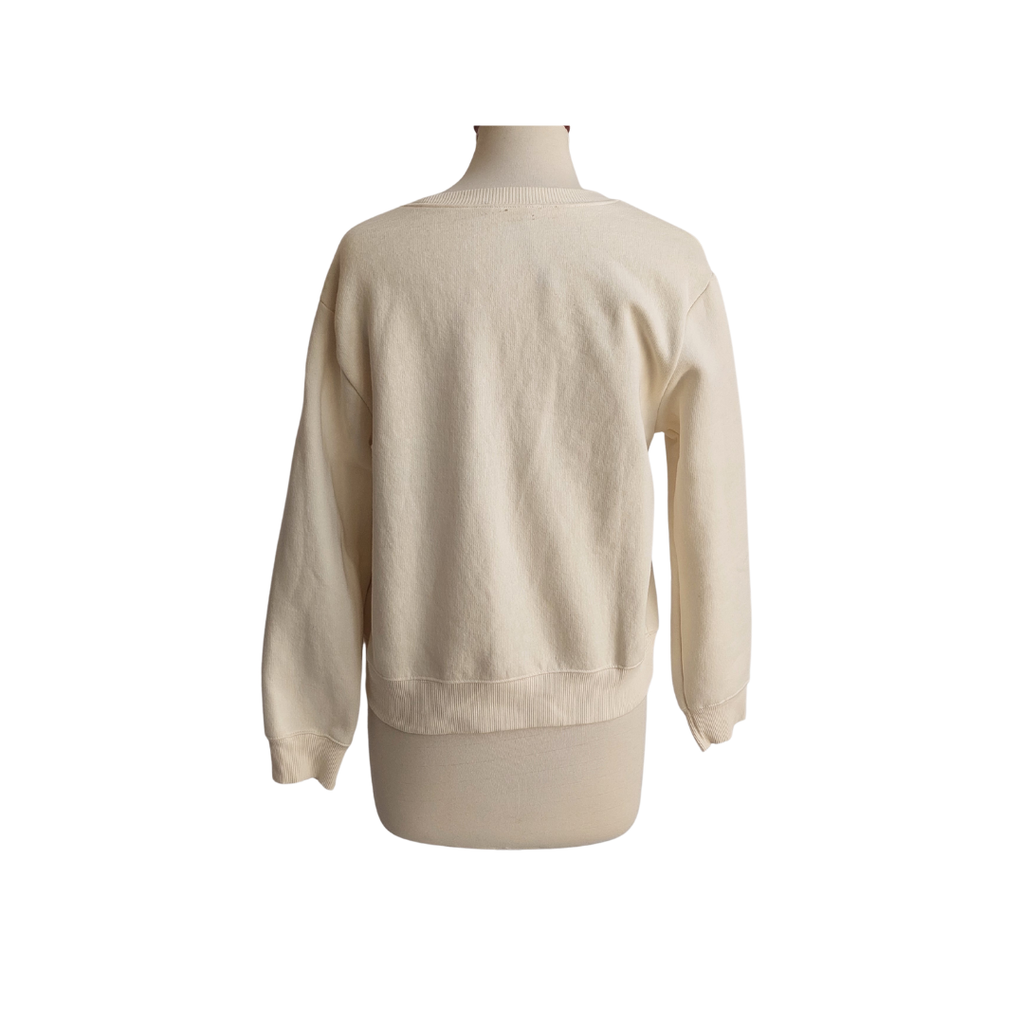 Zara Cream Round Neck Sweatshirt | Gently Used |