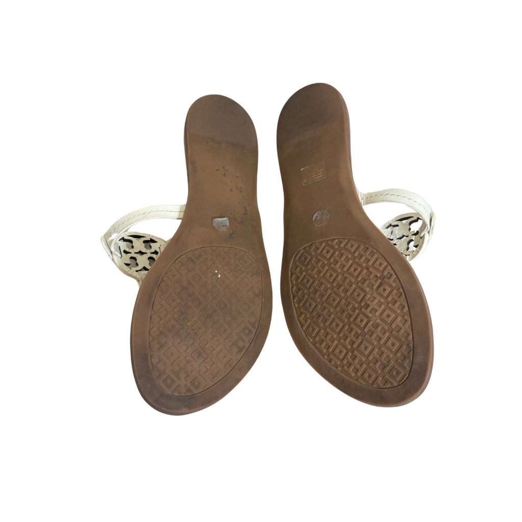 Tory Burch Ivory Gabriel Thong  | Pre Loved |