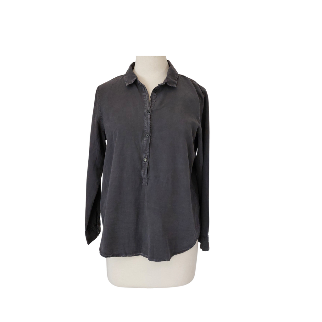 ZARA Grey Soft Denim Collared Shirt | Brand New |