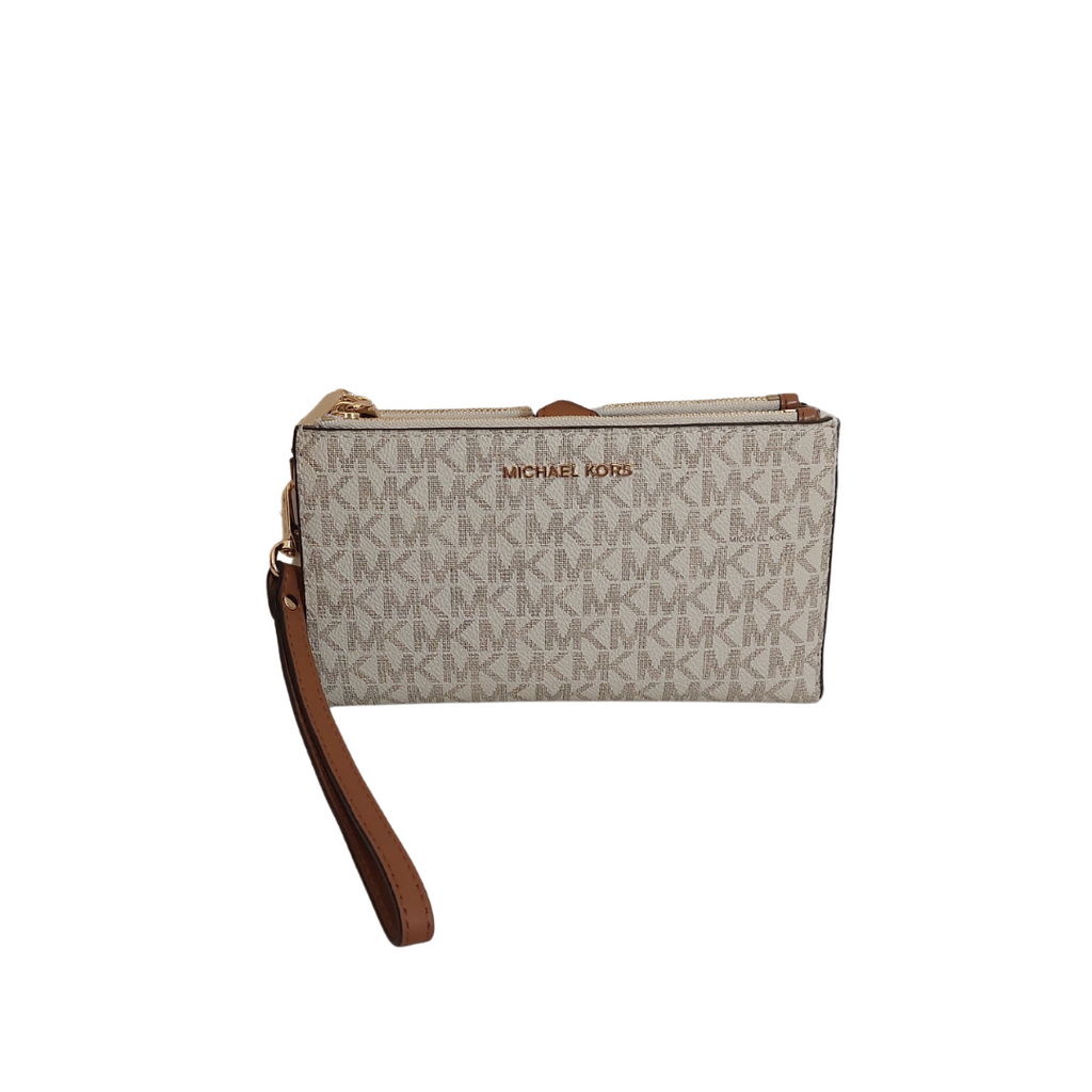 Michael Kors Vanilla Jet Set Double Zip Wallet | Brand New |
