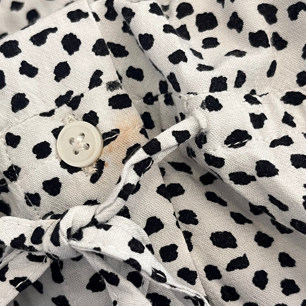 Next White & Black Polka Dot Cinched Button Down Dress | Pre Loved |