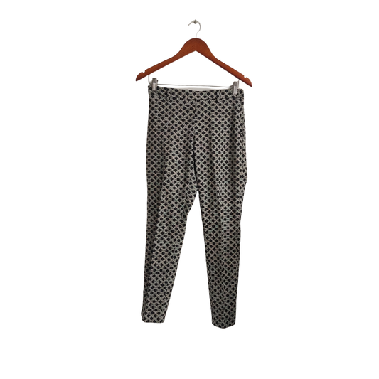 H&M Black & White Printed Straight Leg Pant | Gently Used |