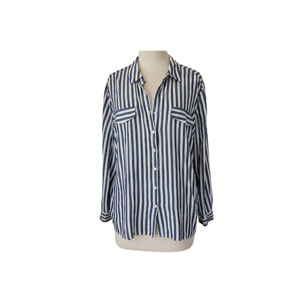 Alexander Jordan Blue & White Striped Collared Shirt | Pre Loved |