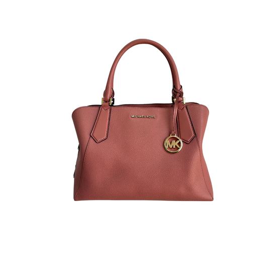 Michael Kors Pink Pebbled Leather Kimberly Large Satchel Bag | Pre Loved | - Secret Stash
