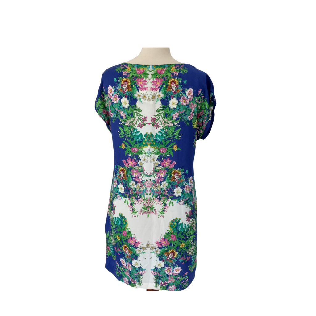ZARA Blue & White Floral Cap-sleeves Long Tunic | Brand New |