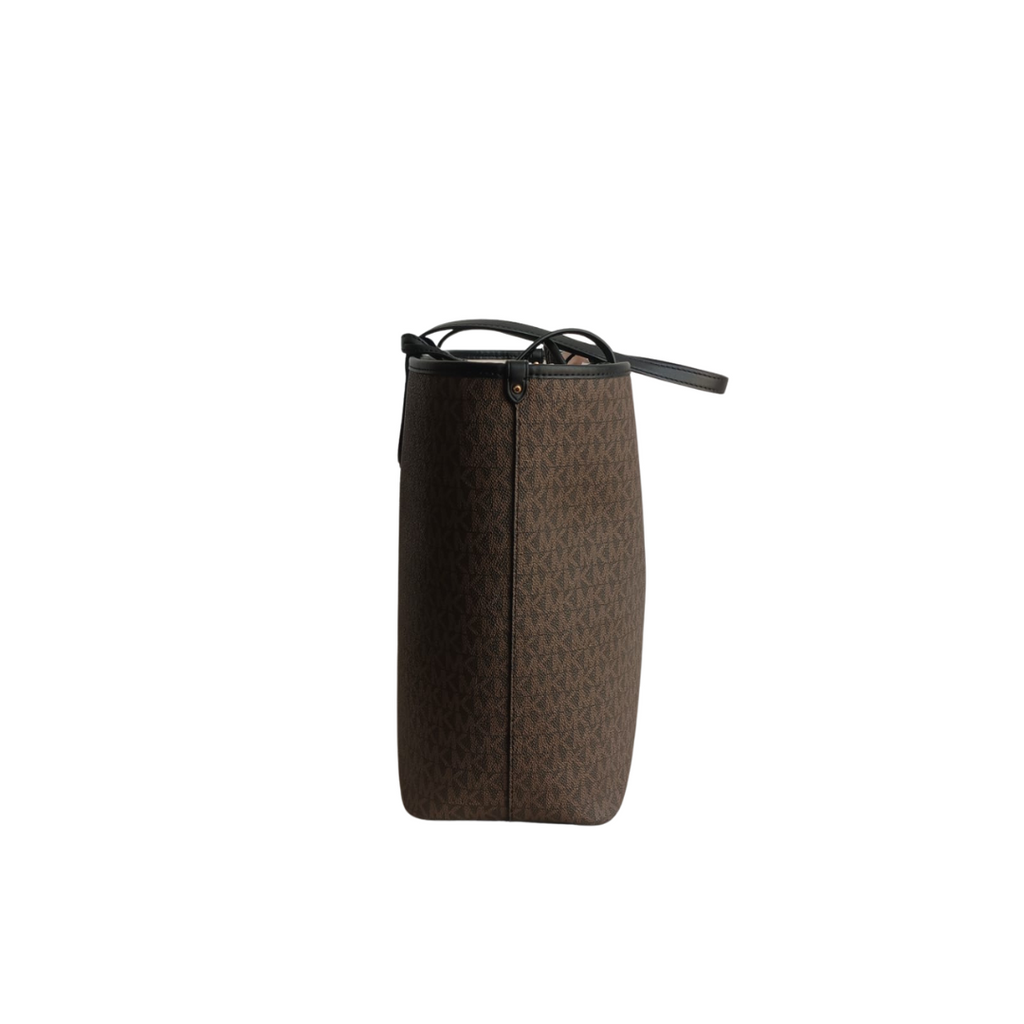 Michael Kors Brown Eliza Leather Large Studded Mixed-Media Tote Bag | Gently Used |