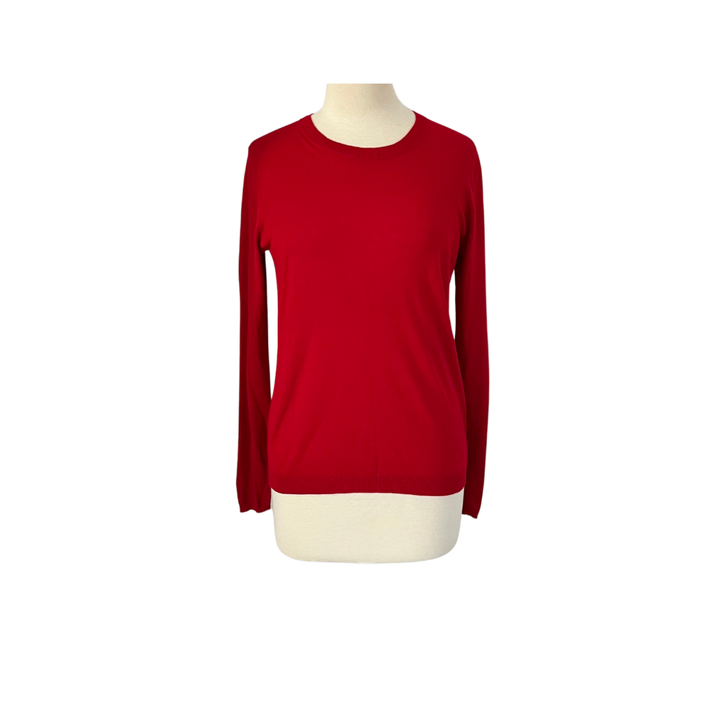 ZARA Red Knit Crew-neck Sweater  | Gently Used |
