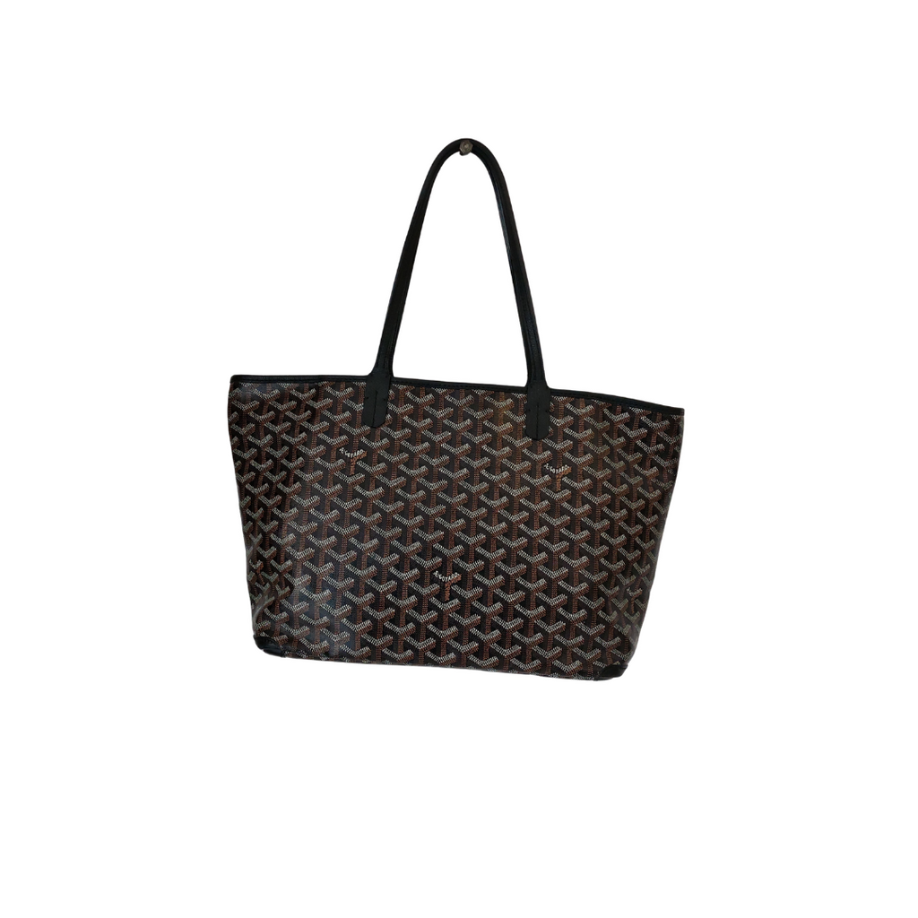 Goyard Black Goyardine Coated Canvas and Leather Artois PM Tote | Pre Loved |