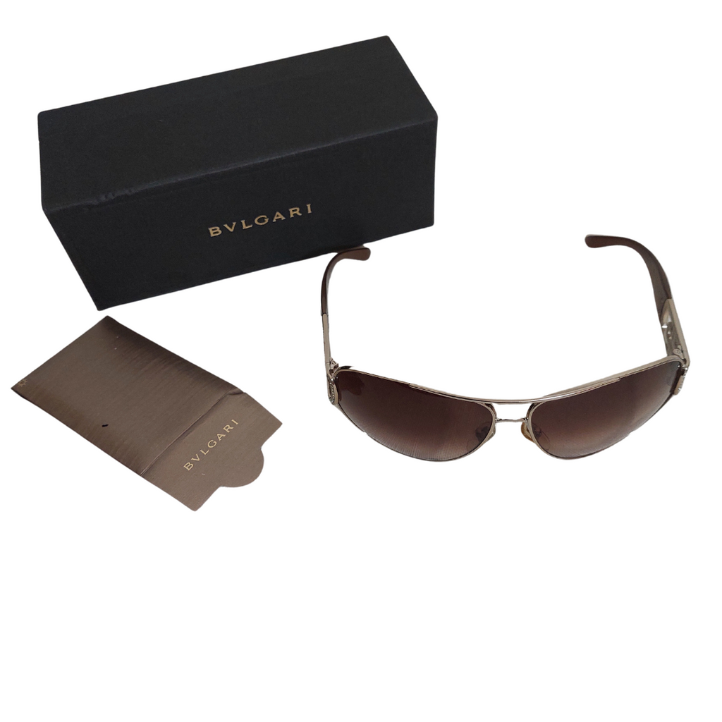 Bvlgari 6012-B Rhinestone Aviator Sunglasses | Gently Used |