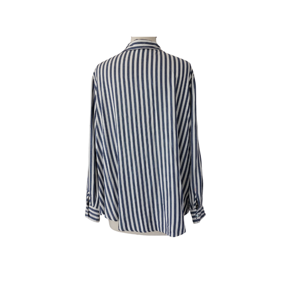 Alexander Jordan Blue & White Striped Collared Shirt | Pre Loved |