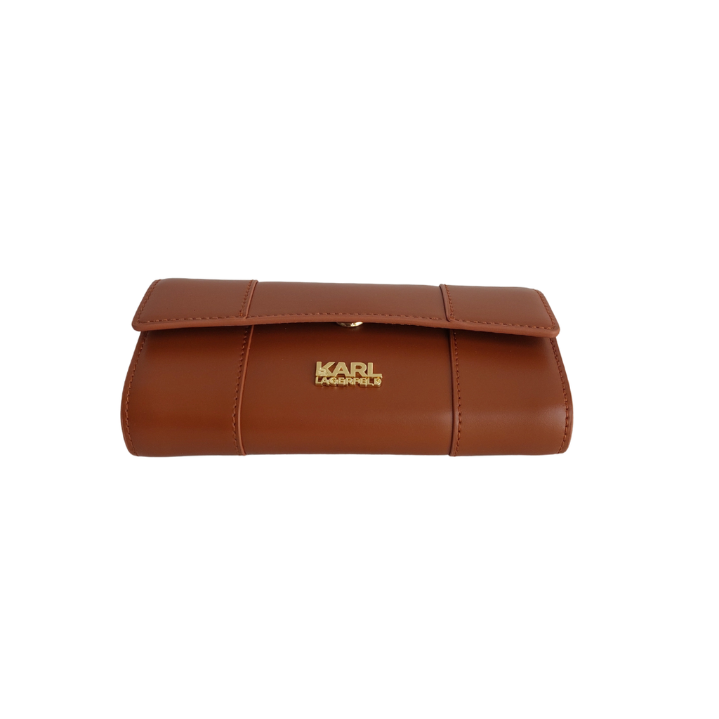 Karl Lagerfeld Sudan Brown Leatherette K/Stone Wallet | Brand New |
