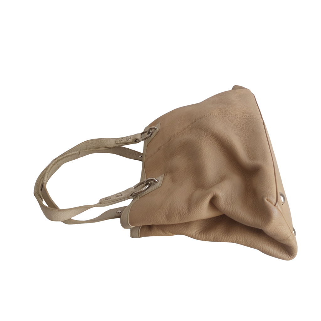 Coach Beige & Ivory Pebbled Leather Penelope Shoulder Bag | Pre Loved |