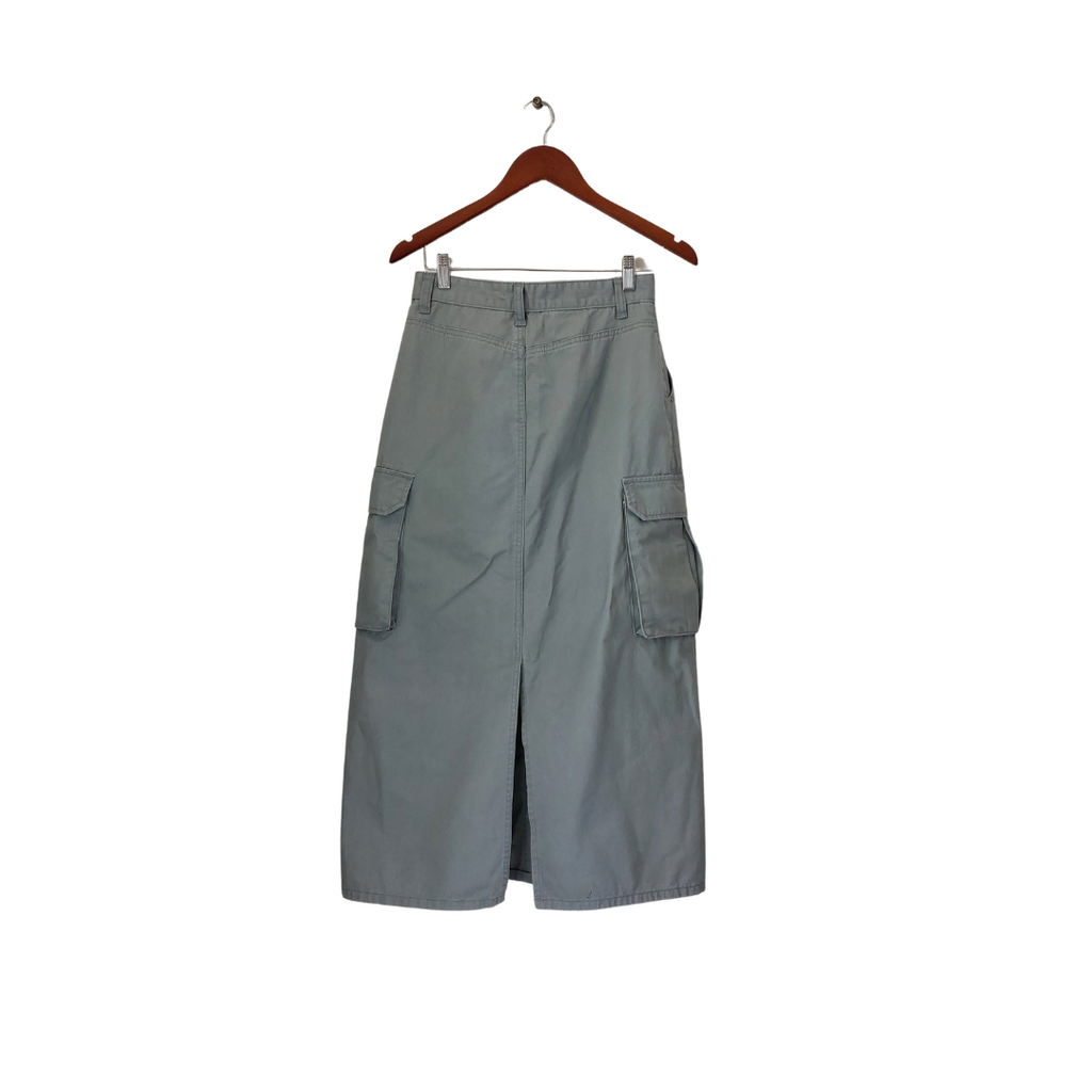8 Seconds Light Grey Midi Denim Skirt | Gently Used |