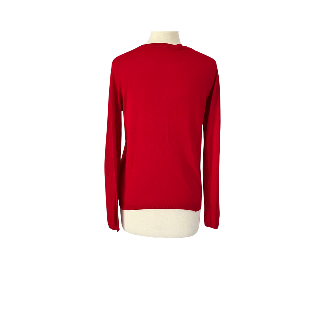 ZARA Red Knit Crew-neck Sweater  | Gently Used |