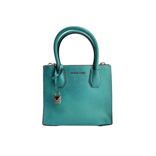 Michael Kors Turquoise Studio Mercer Medium Messenger Crossbody  | Pre Loved |