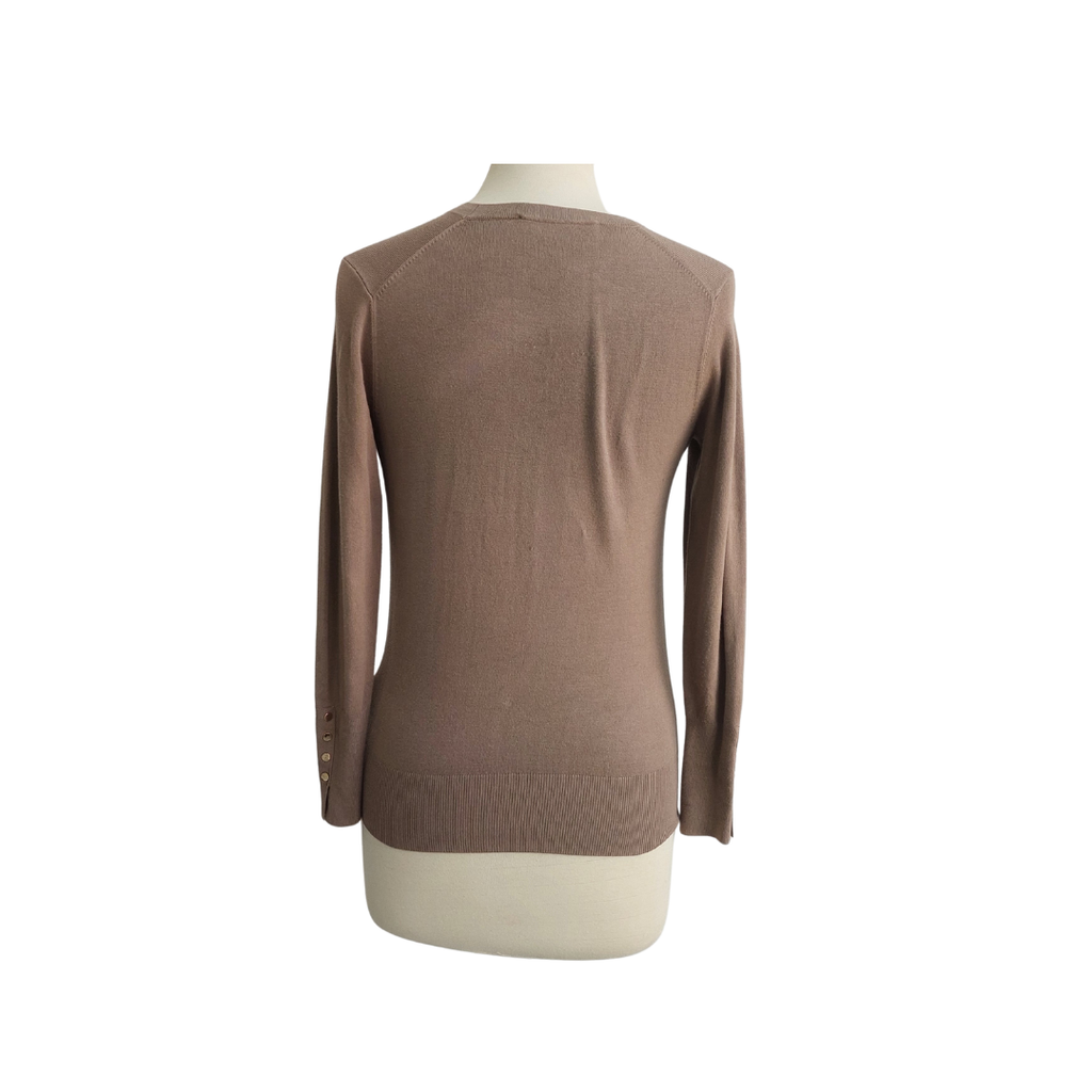 Zara Grey Gold Button Top | Pre Loved |