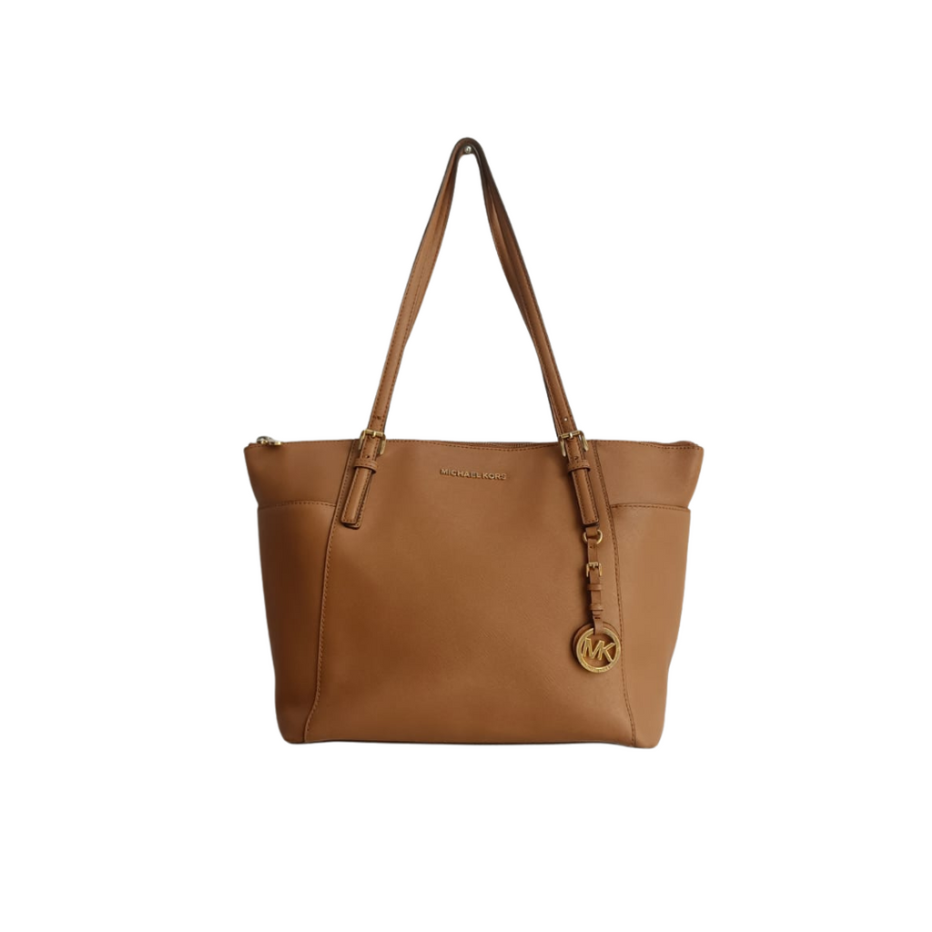 Michael Kors Tan Saffiano Leather Jet Set Tote Bag | Pre Loved |